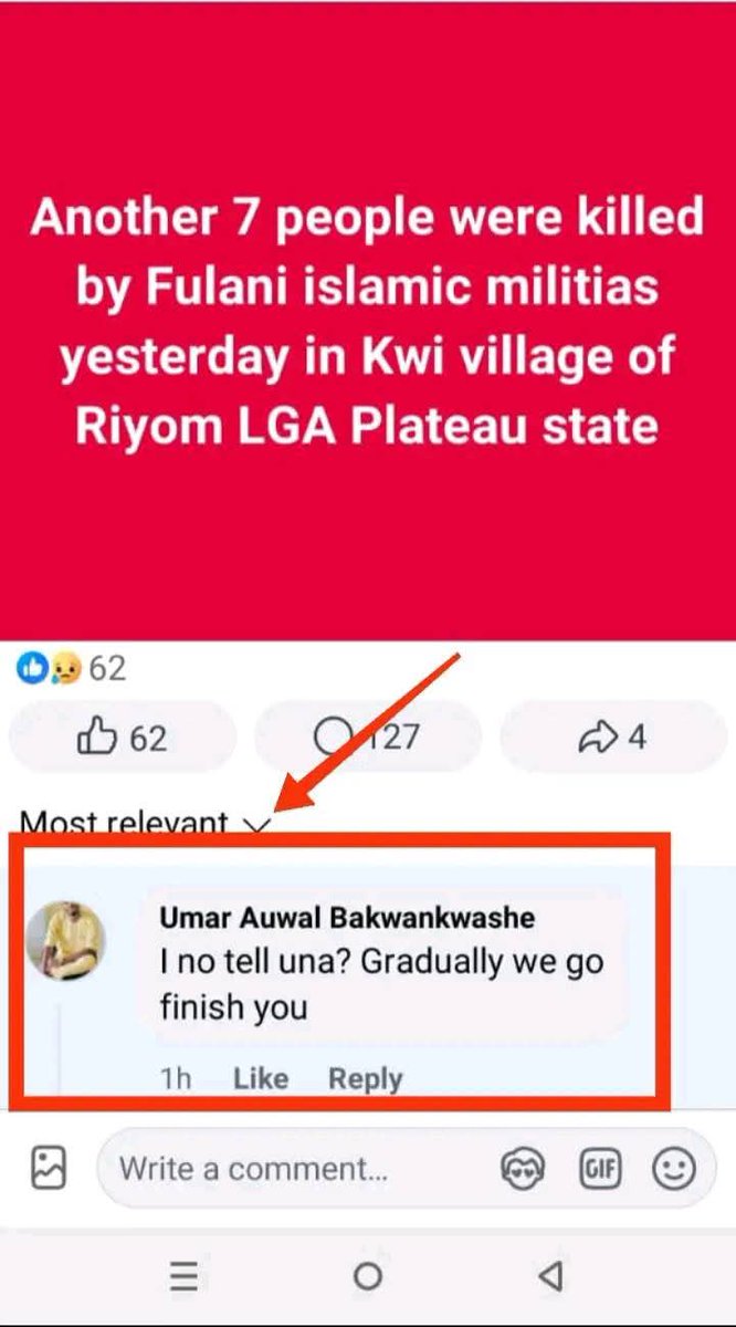 Look at someone comment on the resent attack in plateau state yesterday <a href="/OfficialDSSNG/">Department of State Services (DSS)</a> <a href="/HQNigerianArmy/">Nigerian Army</a> <a href="/PoliceNG/">Nigeria Police Force</a>
#DonaldTrump #plateau #riyom