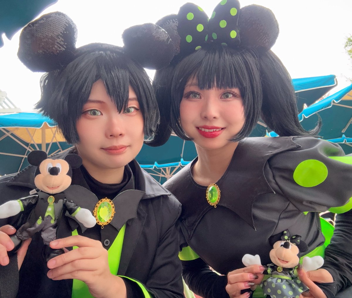 ⚠️仮装・コスプレ・擬人化・加工⚠️

ハロウィンミキミニ仮装でDハロ🎃✨
途中からあいにくの雨だったけど、ミキミニにも会えたし美味しいご飯食べれたしでハッピーだった〜！！また来年を楽しみに生きる！🙌
#Dハロ仮装2025