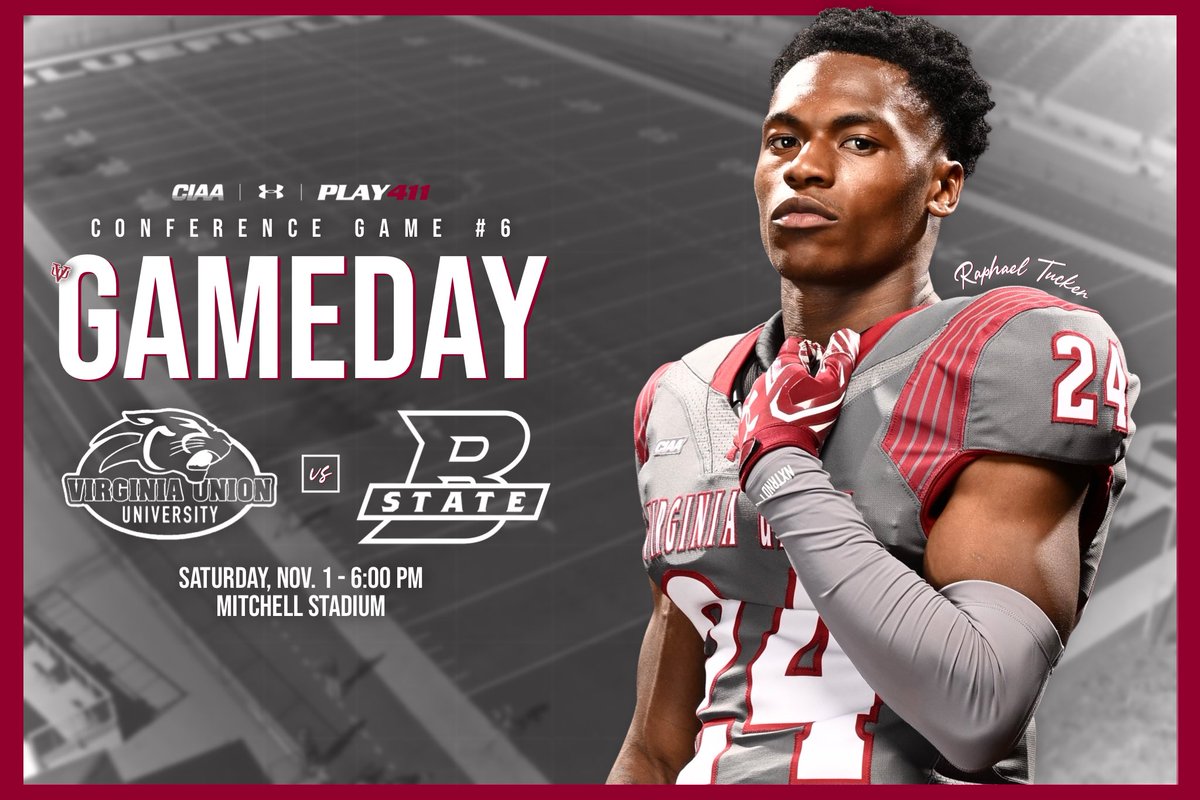 GAMEDAY 
🆚 Bluefield State University 
📍 Mitchell Stadium
⏰ 6pm
📺 theciaasn.com/?B=2492980
#PLAY411