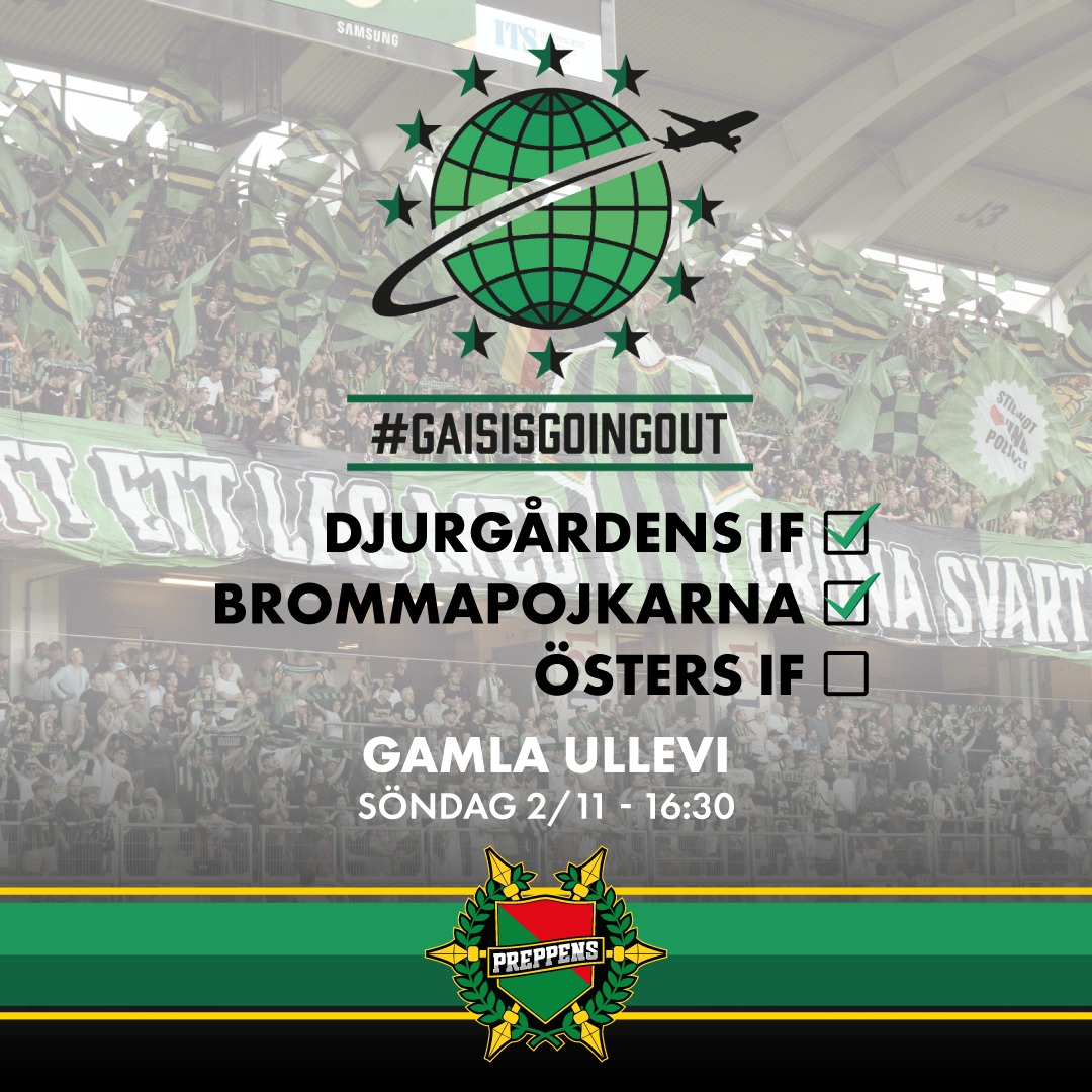 Alla till GU! Allt för GAIS! #gaisisgoingout