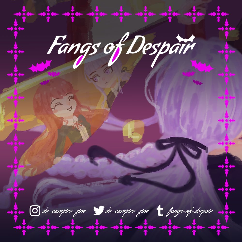 Here are some previews of the pieces I made for <a href="/dr_vampire_zine/">Danganronpa vampire zine</a> 🤭 The store is open right now until November 30th so please check it out! All proceeds will go to the Global Blood Fund 🩸