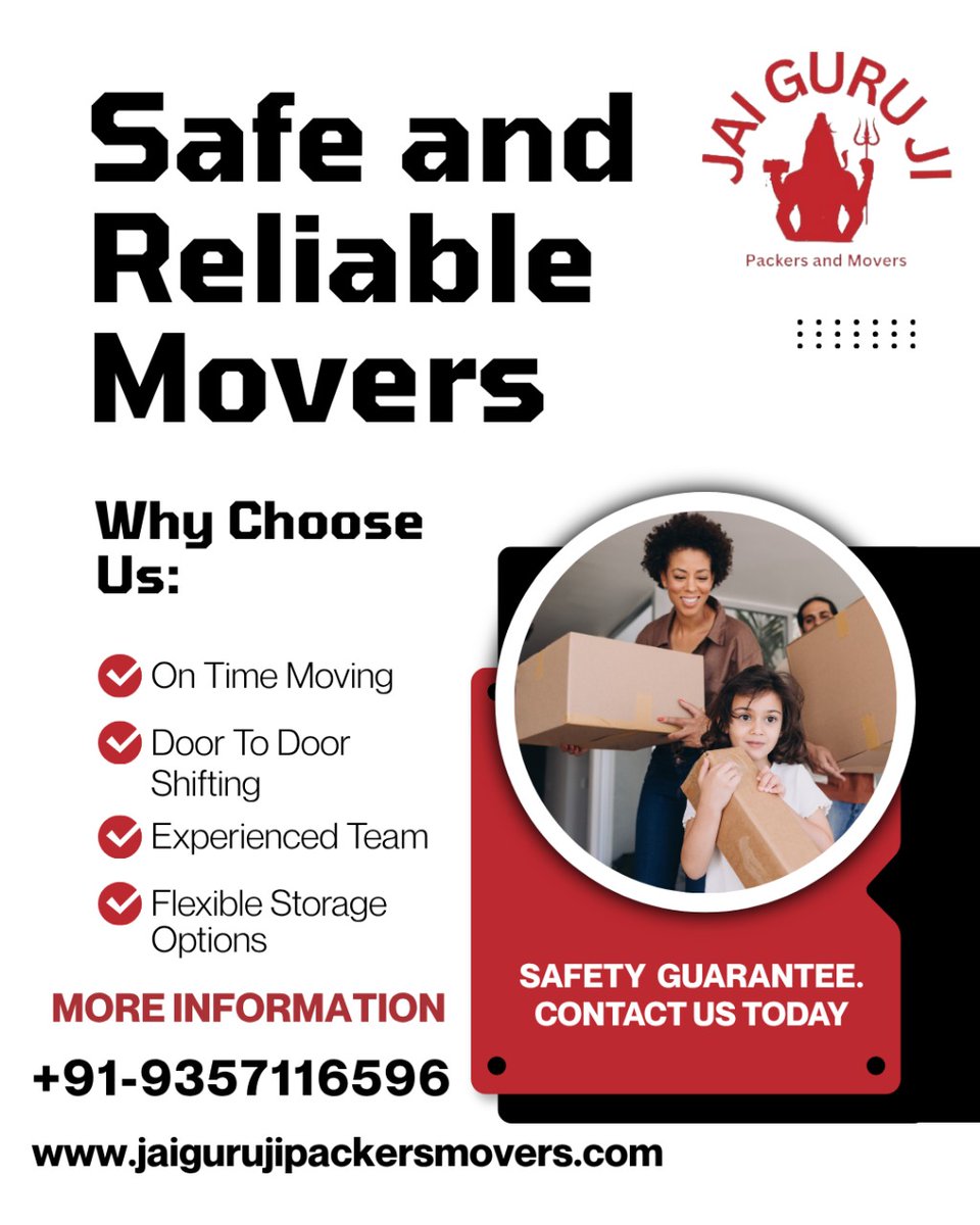 jaigurujipacker's tweet image. Looking for Best Local Movers Company then we can assist and get your shifting arrangement done in no time.
📞 : +91-9357116596, +91-9888172412
🌐: jaigurujipackersmovers.com
#packingandmoving #loadingandunloading #biketransport #officerelocation #ludhiana