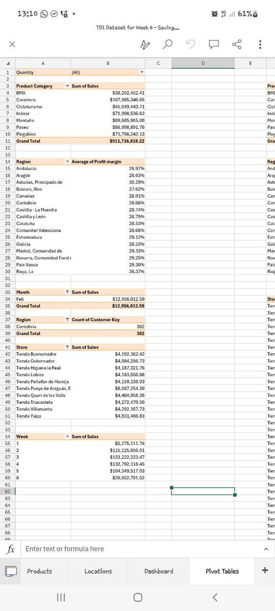 victhoremeka's tweet image. Tweet 3:
What I learned this week:
How to summarize data with PivotTables
How to use slicers for real-time filtering
Chart formatting & storytelling with visuals
Creating KPIs for Sales, Quantity & Transactions
#DataAnalytics #ExcelTips #TDI