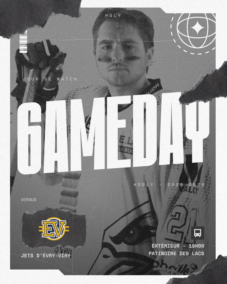 ⚡️| 𝙂𝙖𝙢𝙚𝙙𝙖𝙮 

🏒 𝗗𝗶𝘃𝗶𝘀𝗶𝗼𝗻 𝟮 - 𝟱𝗲̀𝗺𝗲 𝗷𝗼𝘂𝗿𝗻𝗲́𝗲
🆚 Évry - Viry
🕣 19h00
📍 Patinoire des Lacs
📺 Live sur hockeyfrance.tv et les stories📱

#hogly #hockey #ffhg #division2 #gameday