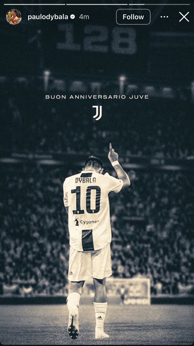 juvenewslive's tweet image. Dybala on Instagram ⚫️⚪️💪
