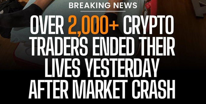 tangsvn's tweet photo. On ne sait pas encore à quel point c’est vrai, mais il est rapporté que plus de 2 000 traders crypto se seraient suicidés après le krach du 10 octobre 2025.

Ce qui s’est passé représente la purge la plus brutale jamais observée sur les marchés. https://t.co/eCC8JACcl2