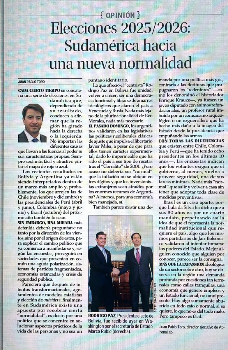 Hoy se observa en la región una demanda por una política más gris, que ofrezca soluciones reales a problemas como inseguridad y desempleo. Hay algo aburrido en todo esto, una simple aspiración de normalidad, lo que no es del todo malo. Mi columna en <a href="/__elmercurio/">El Mercurio</a>