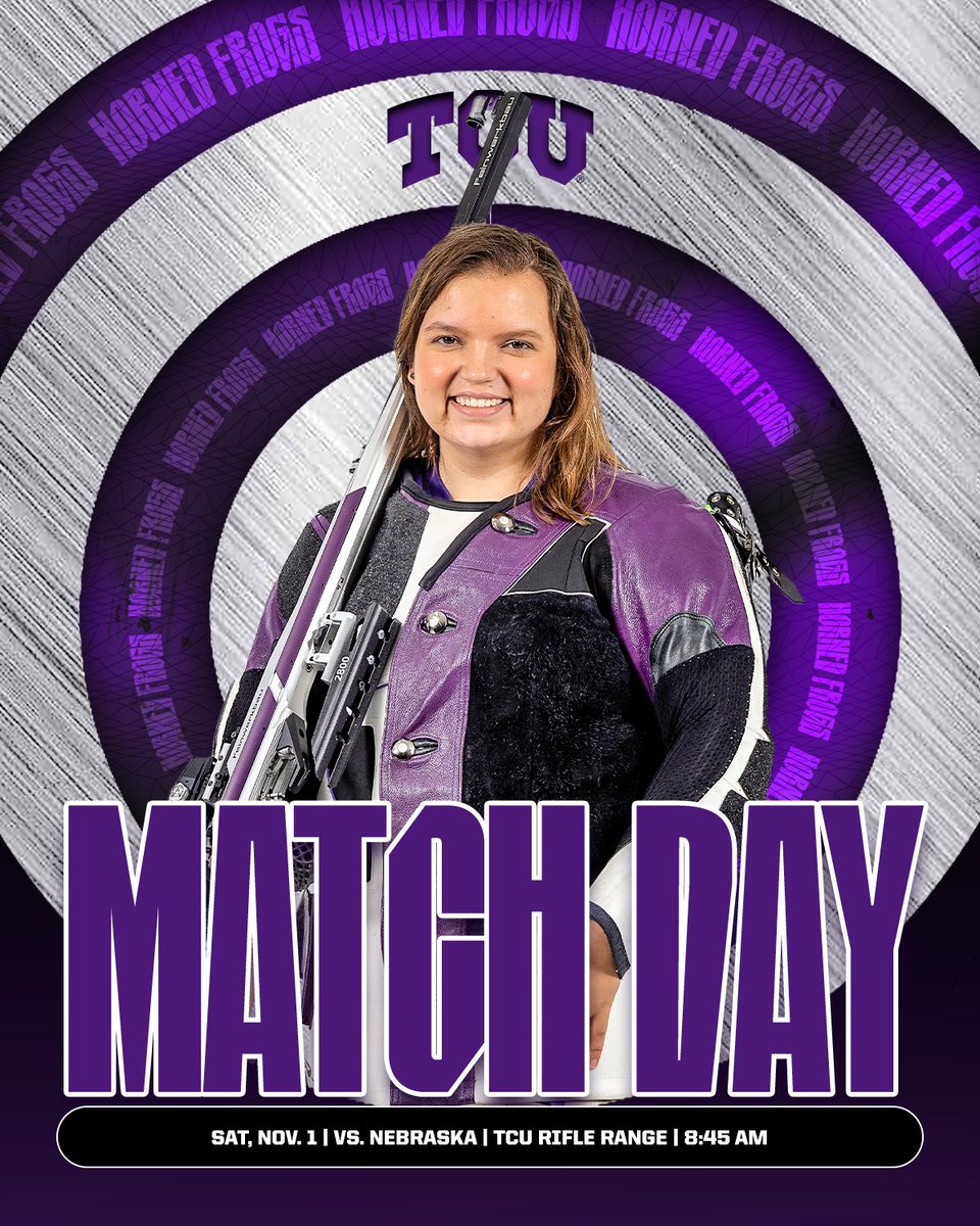 Home Sweet Home!

No. 1 TCU takes on No. 2 Nebraska at the TCU Rifle Range today!

🔗 linktr.ee/tcurifle