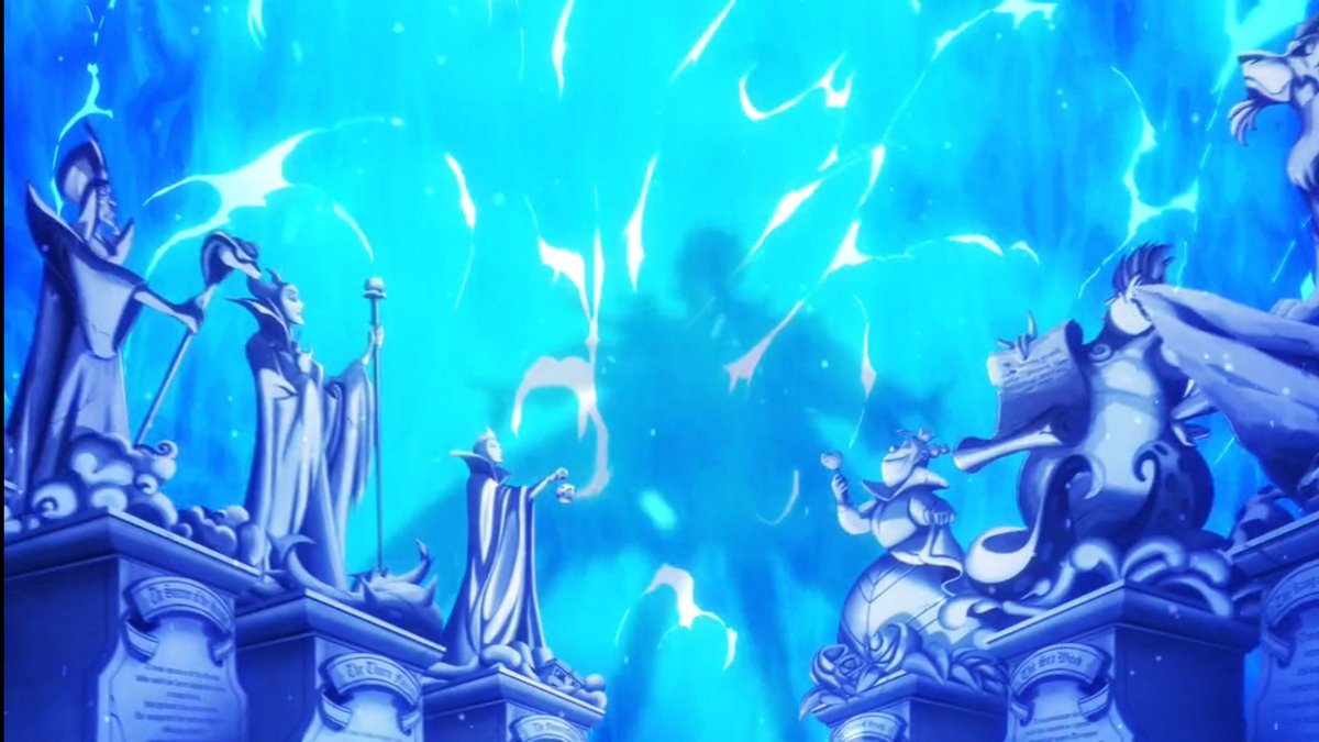 And there's always something about Grim and Crowley as a unit. Grim's flames being the one that brings Crowley fourth and his arms outstretched for the great seven...

I feel like these frame choices are deliberate.