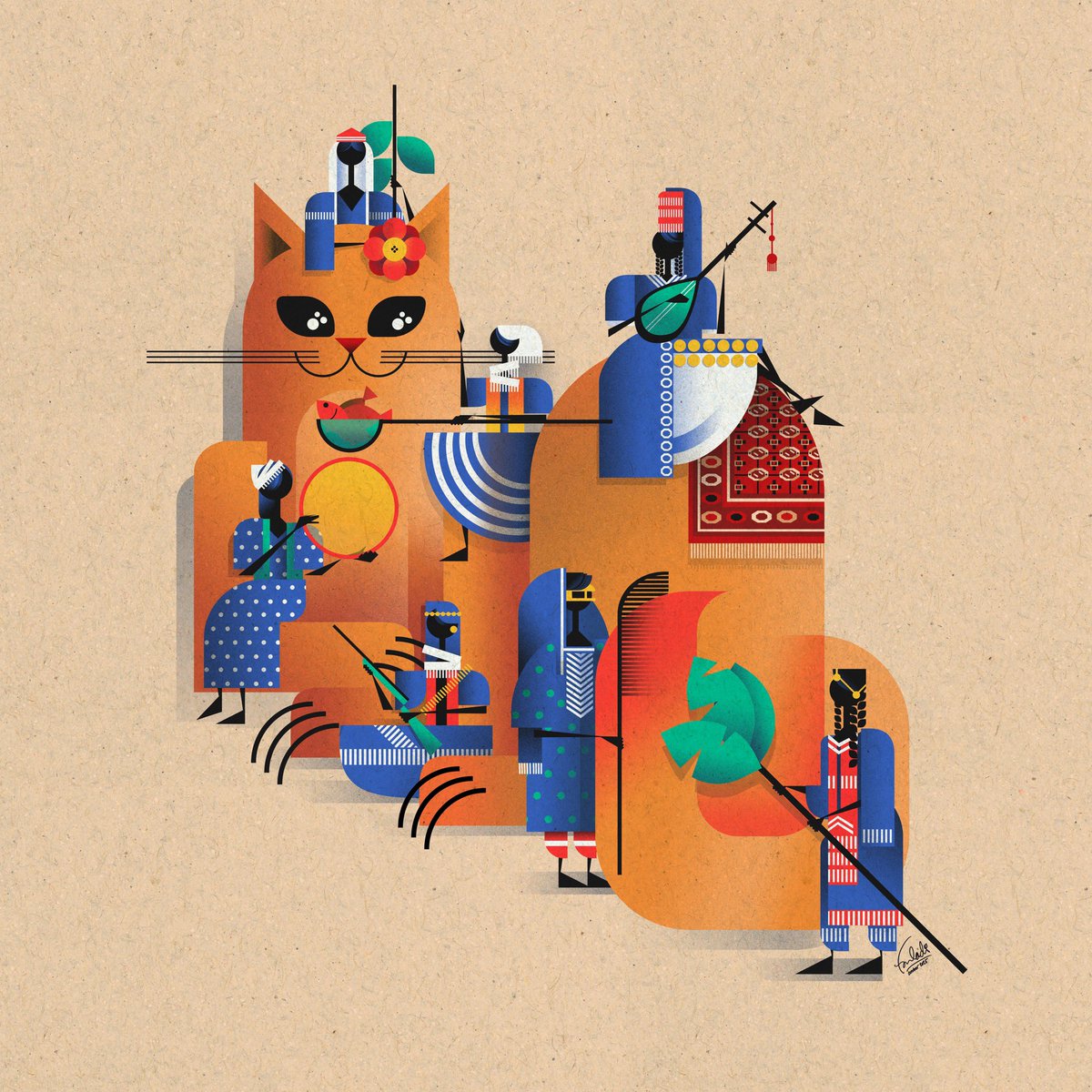 arvinfld's tweet image. کار من، «این گربه‌هه» در نمایشگاه سالانهٔ #انجمن_تصویرگران_ایران به مناسبت هفتهٔ تصویرگری ۱۴۰۴.

📍خانهٔ هنرمندان ایران (گالری تا ۲۰ آبان دایر است).

جای خودم خالی اونجا و مرسی از @marmarsiyadat عزیزم بابت عکسا و‌ زحمات تحویل کار.

#illustration #vectorart #iran