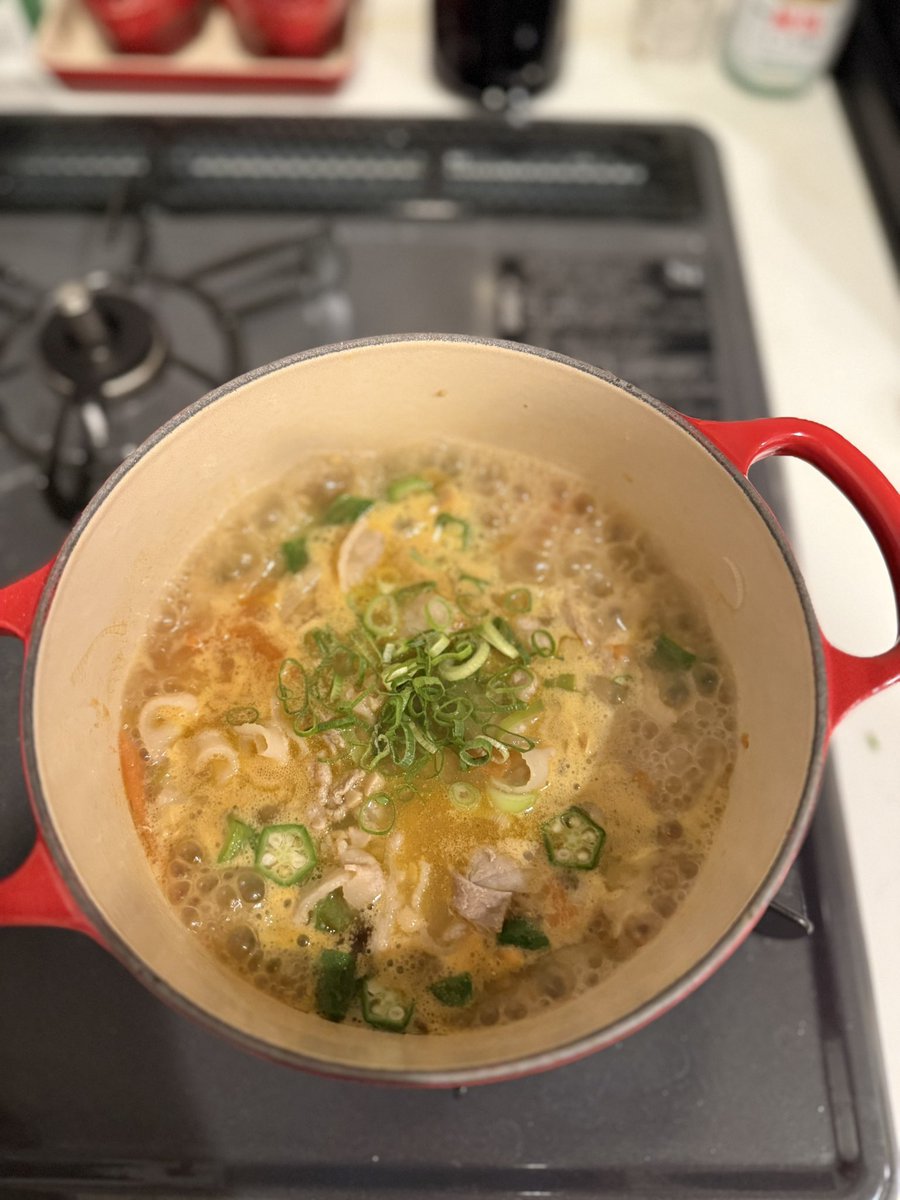 私がインスタに紹介してた自炊のレシピはこちら。

長谷川さんの料理は随時バズりにバズりまくってる。初の真似してみました。
激うまです!!
プラスオクラを入れてアレンジ。