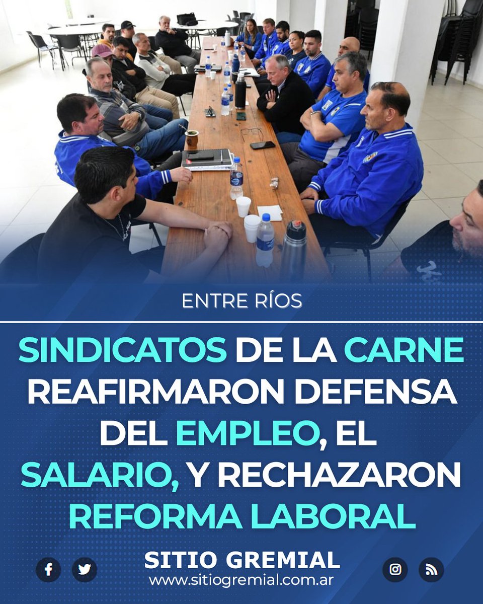 🗞 𝗦𝗶𝗻𝗱𝗶𝗰𝗮𝘁𝗼𝘀 𝗱𝗲 𝗹𝗮 𝗖𝗮𝗿𝗻𝗲 𝗿𝗲𝗮𝗳𝗶𝗿𝗺𝗮𝗿𝗼𝗻 𝗱𝗲𝗳𝗲𝗻𝘀𝗮 𝗱𝗲𝗹 𝗲𝗺𝗽𝗹𝗲𝗼, 𝗲𝗹 𝘀𝗮𝗹𝗮𝗿𝗶𝗼, 𝘆 𝗿𝗲𝗰𝗵𝗮𝘇𝗮𝗿𝗼𝗻 𝗿𝗲𝗳𝗼𝗿𝗺𝗮 𝗹𝗮𝗯𝗼𝗿𝗮𝗹 - 𝗦𝗜𝗧𝗜𝗢 𝗚𝗥𝗘𝗠𝗜𝗔𝗟
.
▶ sitiogremial.com.ar/nota/36705/sin… 
.