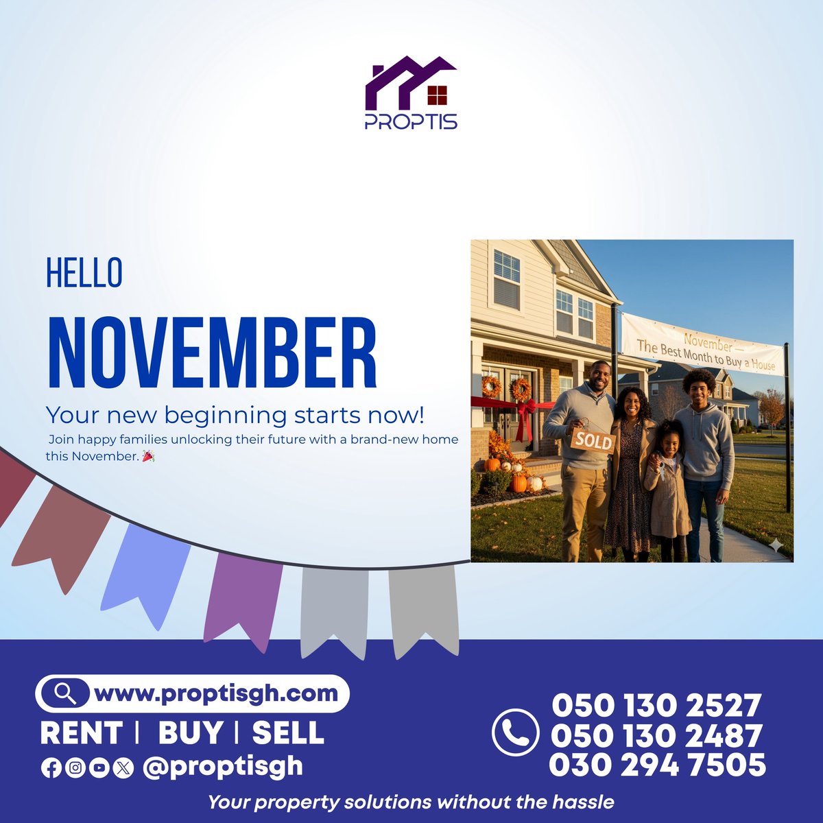 ProptisGh's tweet photo. Start your new chapter this November with PROPTIS

Find your dream home on https://t.co/viUTHwkpKy 

#newmonthnewgoals #proptisgh #ghanaproperties #realestate https://t.co/rAxg4Boe7K