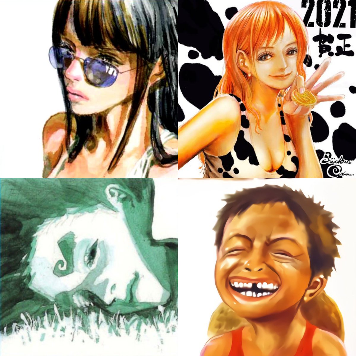 These are the only Strawhats Oda drew realistic portraits of right? Or there are more?