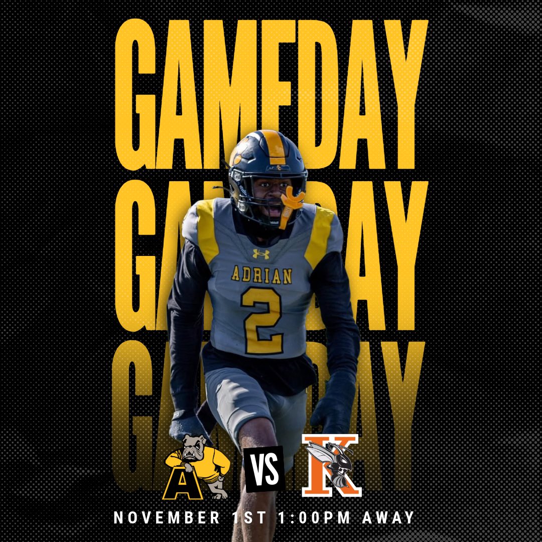 AdrianCollegeFB's tweet image. Bulldogs v. Hornets, Happy Gameday 🐾