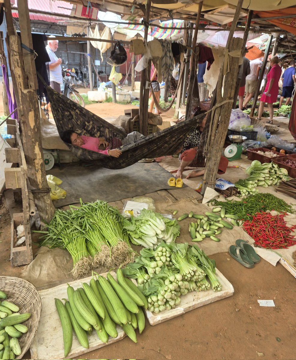 MarcelaKovov4's tweet image. Kambodža - sobotní trh s potravinami a plovoucí vesnice na jezeře Tonlé Sap. Domy jsou buď na vorech, které se volně pohybují podle hladiny nebo na vysokých kůlech až 8 m nad zemí. V období sucha se lidé dostávají k domům po žebřících, zatímco v období dešťů jezdí lodí.