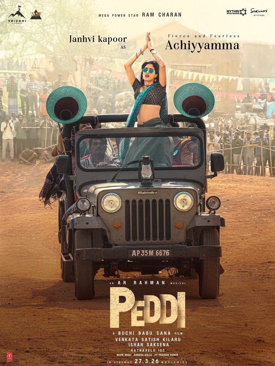 DevarataRoy's tweet photo. Meet #JanhviKapoor as #Achiyyamma from #Peddi ❤‍🔥 https://t.co/7SJSyv4yQN