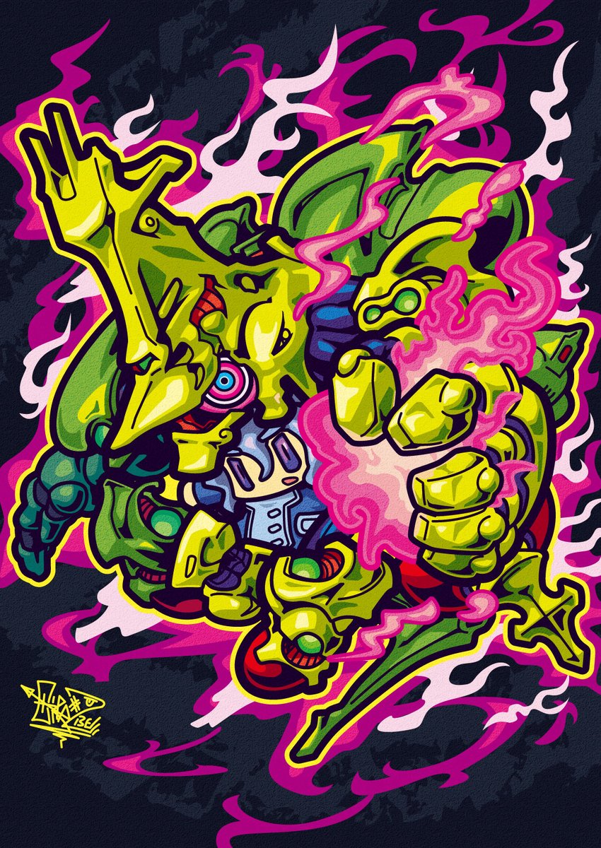 kuroganevan's tweet image. #11月になったのでフォロワーさんに自己紹介しようぜ
頭大き目ロボをストリート風味に描いております！
52TOYS様のビーストボックストレーディングカードのイラストにも参加させていただいておりますのでそちらも合わせてヨロシクヨロシク！