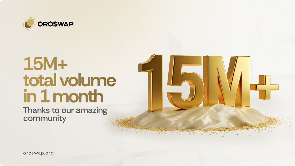 One month since Oroswap went live on <a href="/ZIGChain/">ZIGChain</a>, and we’ve already crossed 1M+ in total transactions and $15M+ in total trading volume ⚡️

From the first swap to this milestone, every trade and LP has helped shape ZIGChain’s liquidity engine, and every action earns $ORE, making