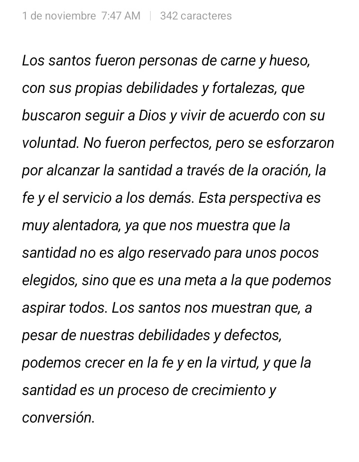 ¡Feliz día de todos los Santos! 🙌
Todos los santos de Dios rueguen por nosotros. 🙏