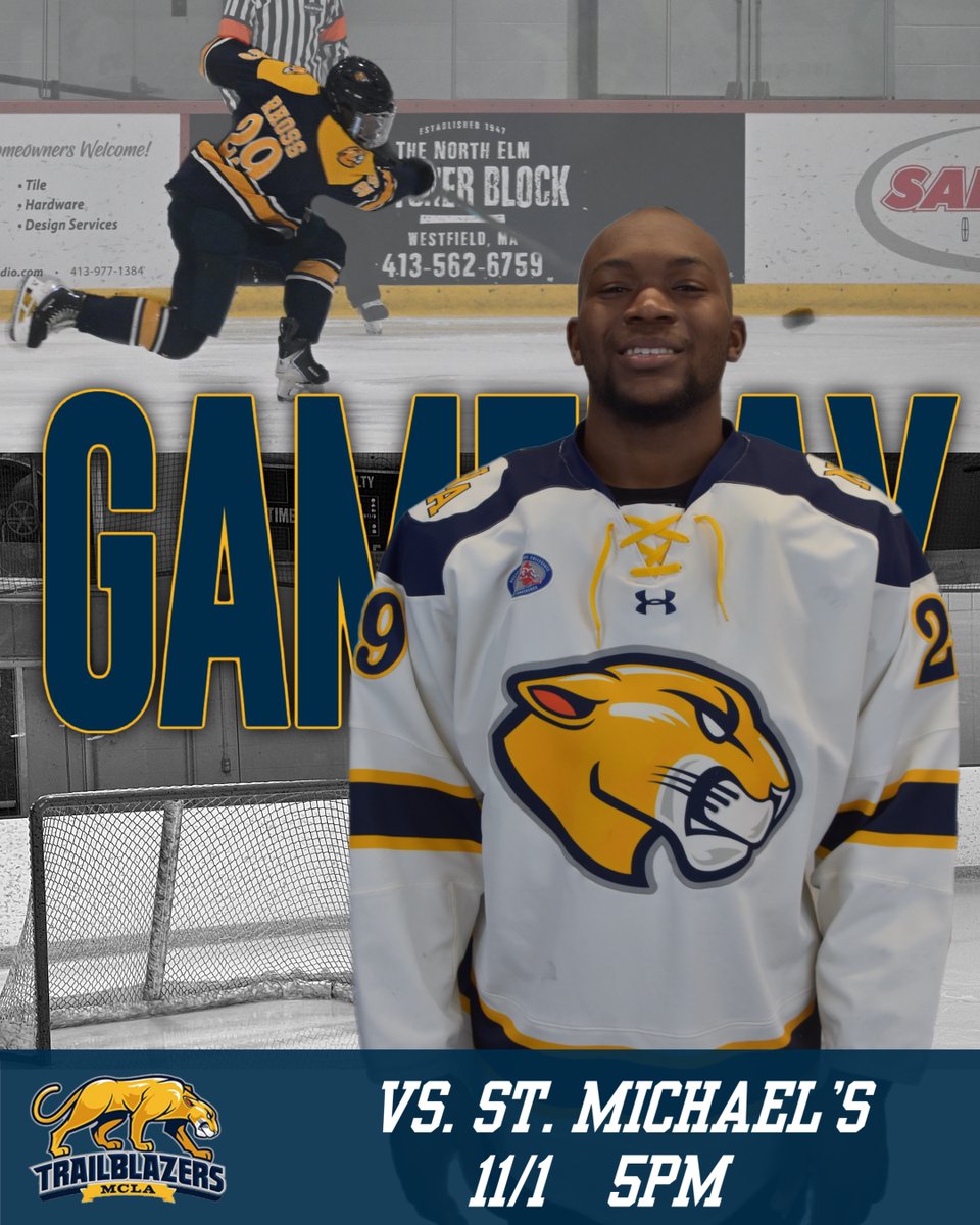 GAME DAY!

Men’s Ice Hockey is hosting St. Michael's College to take on the Purple Knights today at 5 p.m. at the Peter W. Foote Vietnam Veterans Memorial Rink.

Video: athletics.mcla.edu/links/inm9mt
Live Stats: athletics.mcla.edu/sports/mice/20…