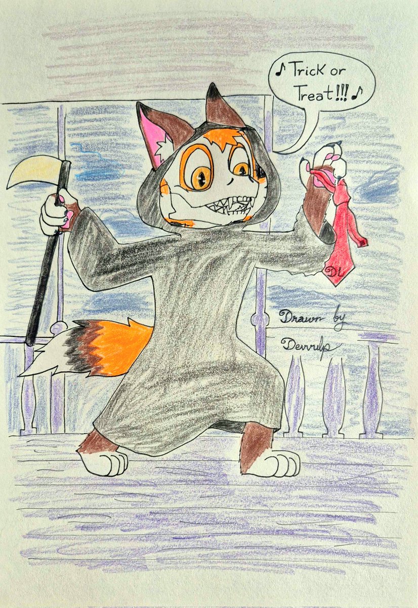 devvulp's tweet image. furaffinity.net/view/62843257/
Trick or treat, people...! How was your Halloween?
#furry #furryfandom #furryart #furrycommunity #furryartist #fyp