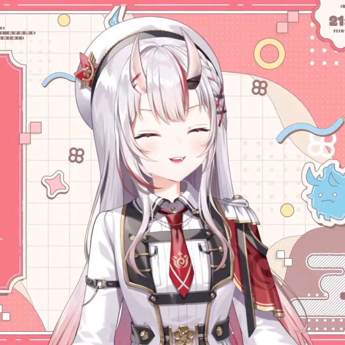軍服新衣装お披露目おつなきりー! お帽子似合いすぎててらぶ 軍服新鮮だ〜と思ったら銃を持ち始めて、一人で銃刀法違反を網羅していくのアツい(?) ツインテになるとちょっと幼児み増すのも愛おしい VALORANT中もまじまじと見させて頂きます #百鬼あやめch