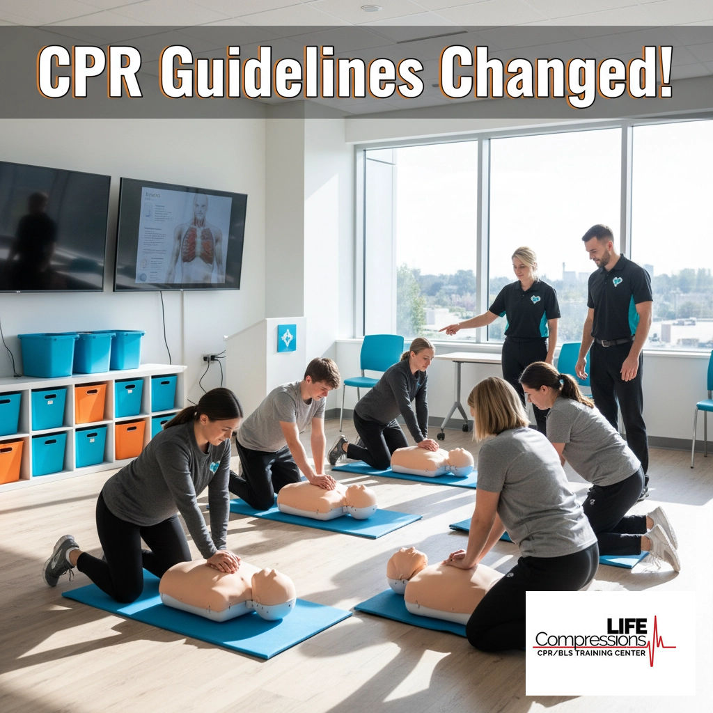 LifeCompression's tweet image. New AHA CPR guidelines just dropped! Key changes: new choking response, chain of survival &amp;amp; opioid emergency updates. Stay current: your certification saves lives! Learn more: life-compressions.com #CPR #AHA2025 #LifeSavingSkills #Healthcare