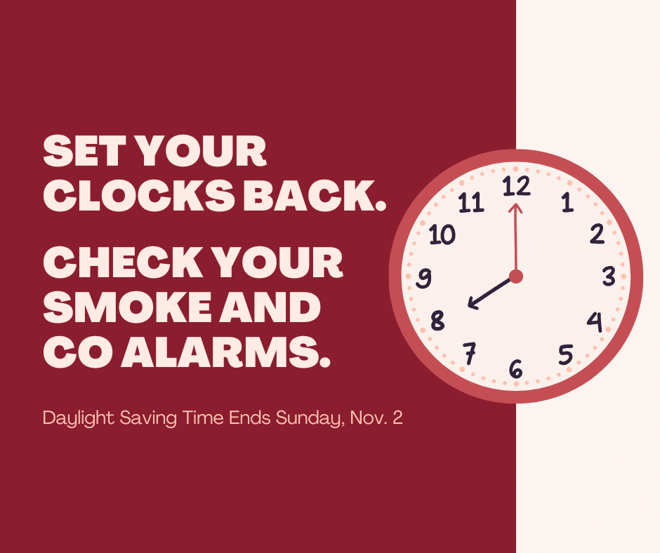 EBFireRescue's tweet photo. East Bridgewater Fire Department Reminds Residents to Change Clocks and Check Alarms as Daylight Saving Time Ends: Daylight Saving Time ends on Nov. 2 this year, and the department would like to remind residents to check their smoke and carbon monoxide… https://t.co/JEiSgpHPfg https://t.co/exg4jqsSLv