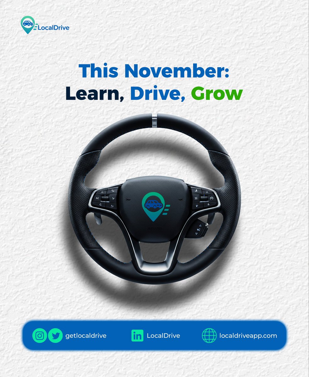 getlocaldrive's tweet image. New Month, New Skills to Drive You Forward. 🚗

This November, take the wheel with confidence.

Learn from verified instructors, schedule your lessons easily, and start your journey the smarter way with LocalDrive.

#DriveWithLocalDrive #NovemberGoals #LearnSmart