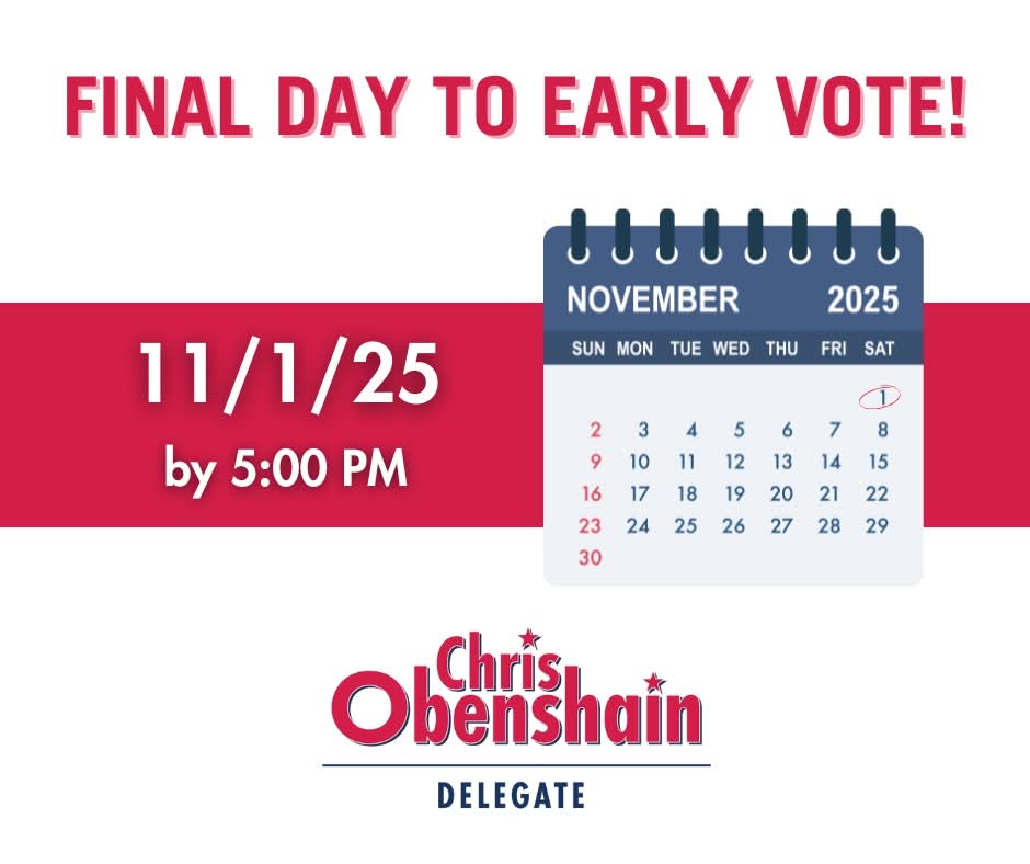 🚨 Today is the final day to early vote!

Polls close at 5 PM, so don’t wait - make your voice heard before time runs out. Every vote matters in this election, and your participation can make the difference for Southwest Virginia’s future.

Find your early voting location here:
