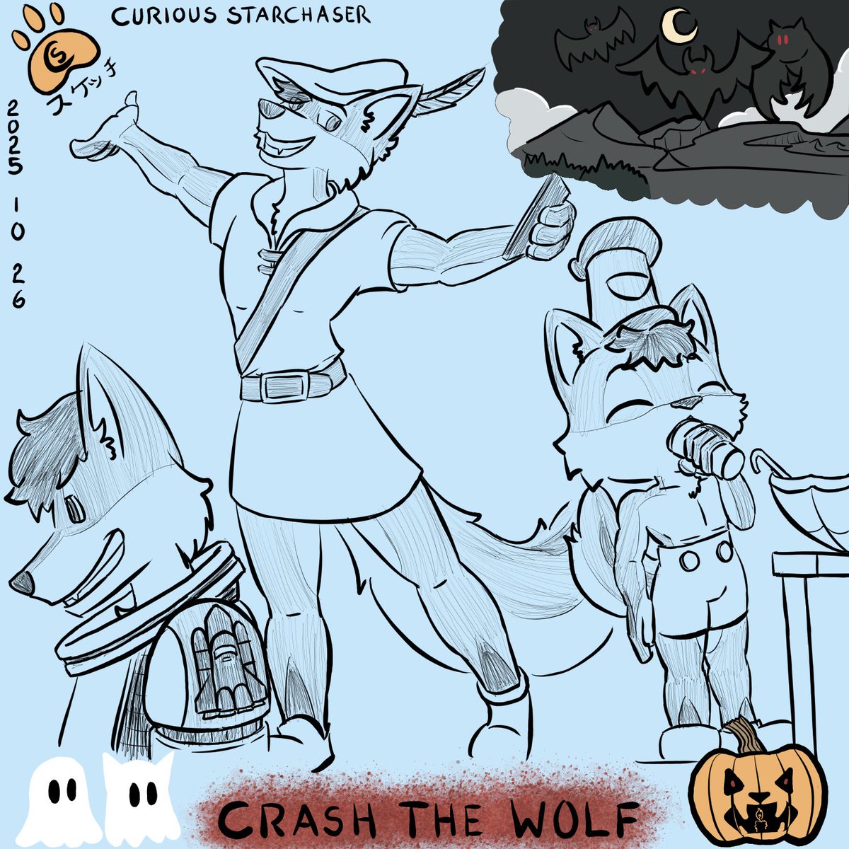 Crash dressed up as various Disney characters for Halloween 🎃.

Art by <a href="/CuriousStarArt/">Curious Starchaser</a>