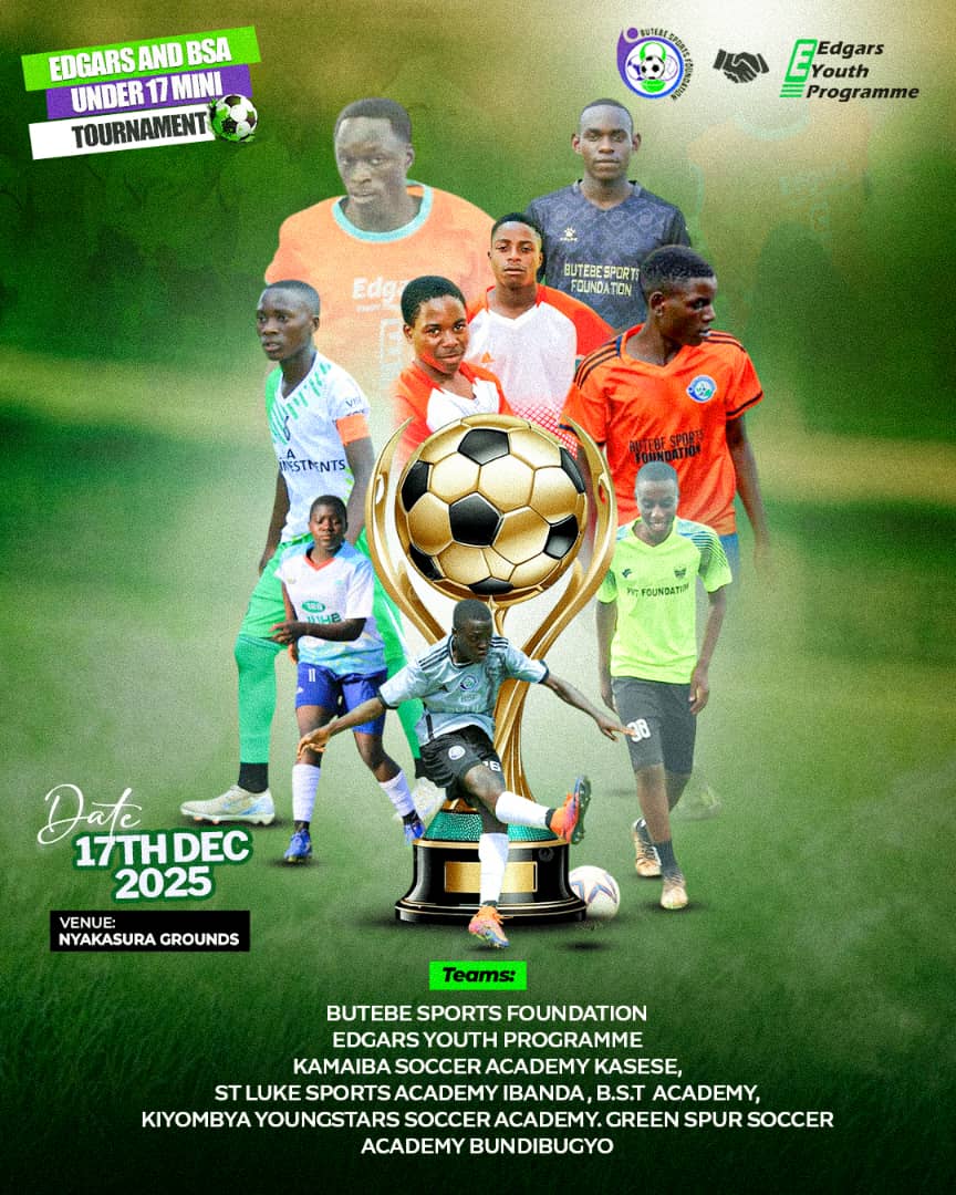 7 academies from within and beyond the greater Rwenzori region showcasing talents on the 17th-12-2025 📆.
Let's all be there as we witness our sons, daughters and grand children playing, enjoying and learning.
