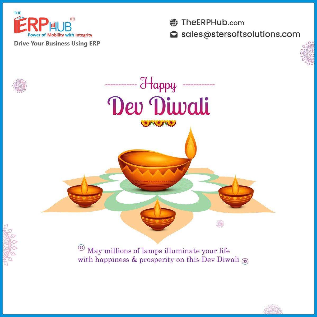 TheERPHub's tweet image. ✨ As the divine lamps of Dev Diwali shine bright, may your life be filled with peace, wisdom and new opportunities. Wishing you and your family a blessed Dev Diwali from TheERPHub ✨

#devdiwali #happydevdiwali #customizederp #erpsoftware #clouderpsoftware #TheERPHub