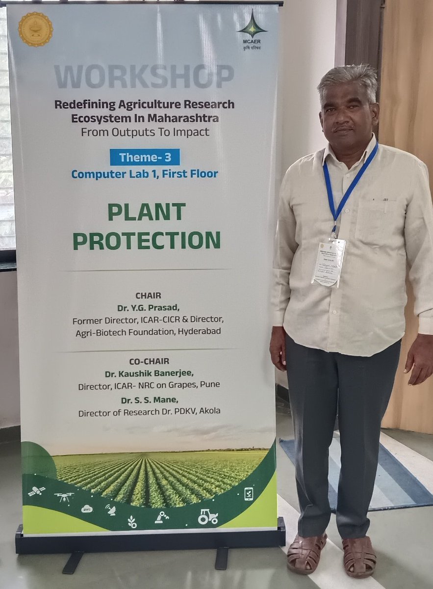 Attended workshop “Redefining Agriculture Research Ecosystem in Maharashtra:From Output to Impact” on 29–30 Oct in Pune as a member of Plant Protection Committee. Shared my views among distinguished leaders-Ministers, Secretaries, Vice-Chancellors &amp; Agri Scientists. #Agriculture