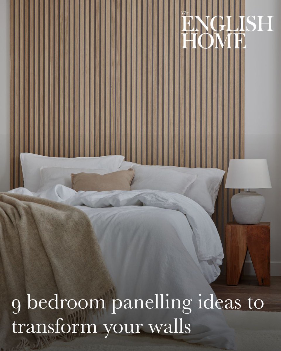 Add character and depth to your plain walls with these creative bedroom panelling ideas. Read more⬇️ 
theenglishhome.co.uk/interiors/expe… 

📸 Naturewall