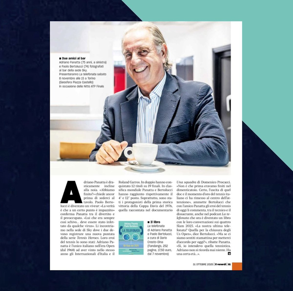 FandangoLibri's tweet image. 🔴 𝗦𝗢𝗟𝗢 𝗦𝗨 fandangolibri.it/prodotto/la-te… il 𝗽𝗿𝗲-𝗼𝗿𝗱𝗲𝗿 delle ultimissime 𝗰𝗼𝗽𝗶𝗲 𝗮𝘂𝘁𝗼𝗴𝗿𝗮𝗳𝗮𝘁𝗲 de “𝗟𝗮 𝗧𝗲𝗹𝗲𝗳𝗼𝗻𝗮𝘁𝗮” di 𝗔𝗱𝗿𝗶𝗮𝗻𝗼 𝗣𝗮𝗻𝗮𝘁𝘁𝗮 e 𝗣𝗮𝗼𝗹𝗼 𝗕𝗲𝗿𝘁𝗼𝗹𝘂𝗰𝗰𝗶 🎾 🗞️𝗶𝗹 𝗩𝗲𝗻𝗲𝗿𝗱𝗶̀ #latelefonata