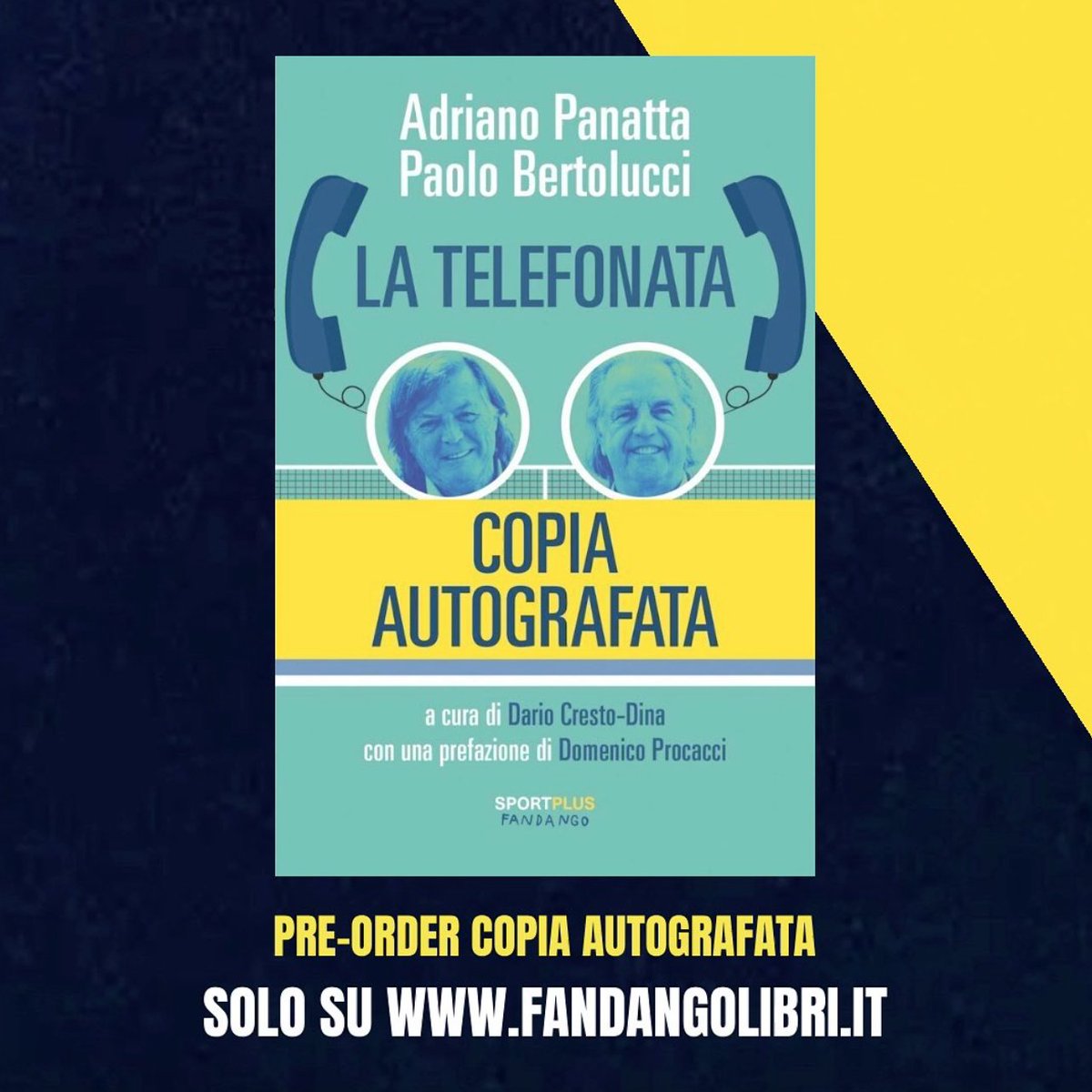 FandangoLibri's tweet image. 🔴 𝗦𝗢𝗟𝗢 𝗦𝗨 fandangolibri.it/prodotto/la-te… il 𝗽𝗿𝗲-𝗼𝗿𝗱𝗲𝗿 delle ultimissime 𝗰𝗼𝗽𝗶𝗲 𝗮𝘂𝘁𝗼𝗴𝗿𝗮𝗳𝗮𝘁𝗲 de “𝗟𝗮 𝗧𝗲𝗹𝗲𝗳𝗼𝗻𝗮𝘁𝗮” di 𝗔𝗱𝗿𝗶𝗮𝗻𝗼 𝗣𝗮𝗻𝗮𝘁𝘁𝗮 e 𝗣𝗮𝗼𝗹𝗼 𝗕𝗲𝗿𝘁𝗼𝗹𝘂𝗰𝗰𝗶 🎾 🗞️𝗶𝗹 𝗩𝗲𝗻𝗲𝗿𝗱𝗶̀ #latelefonata