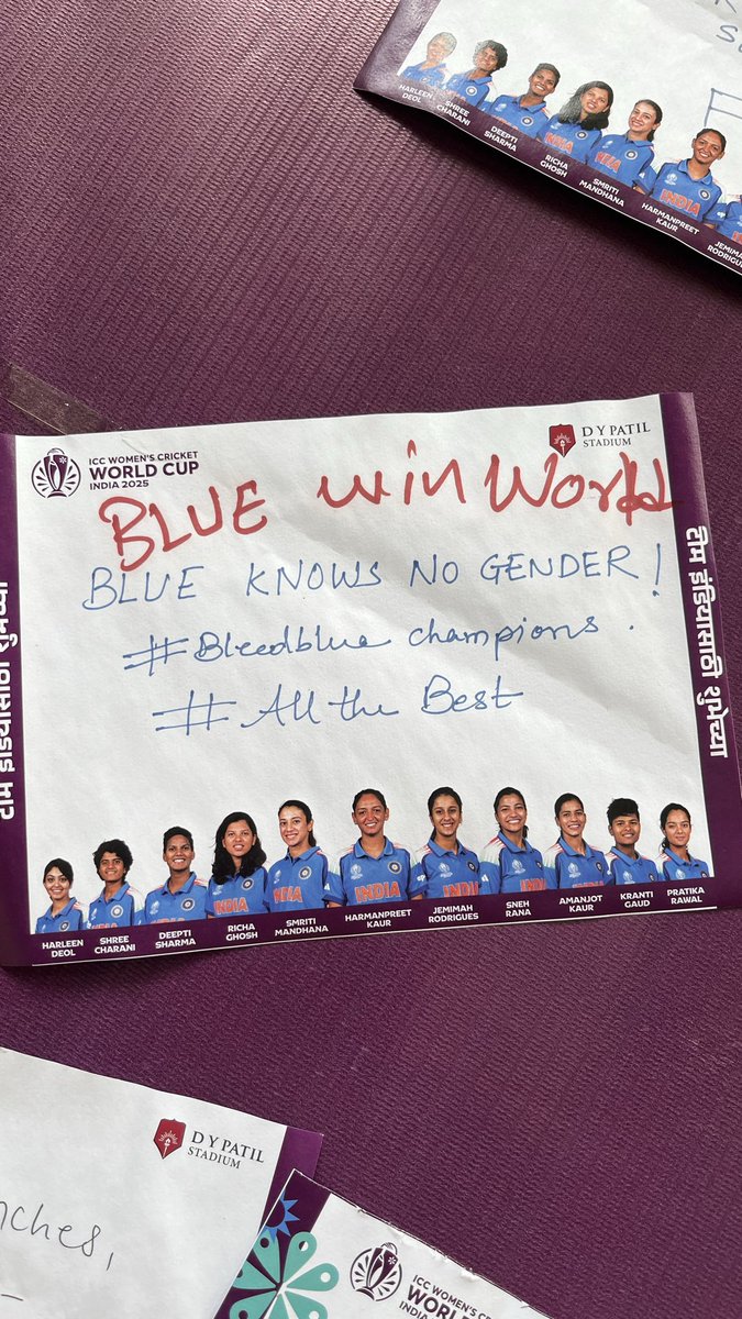 Messages from fans across India outside the DY Patil Stadium.

Tomorrow is going to be a huge day for women’s sport in this country.

#BBCCricket