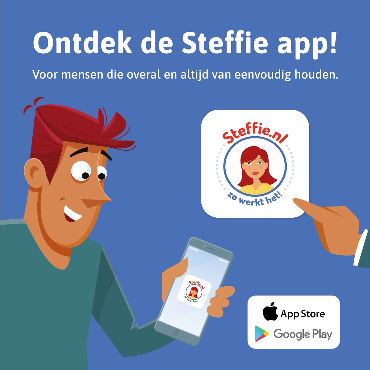Wat trek je aan op een date? Hoe oefen je een gesprek? Hoe kom ik daar met het openbaar vervoer? Hoe maak ik een indrukwekkende maaltijd? De app van Steffie is speciaal gemaakt voor en door mensen die van eenvoudig houden. Lees verder op ow.ly/PzsG50U5bBe