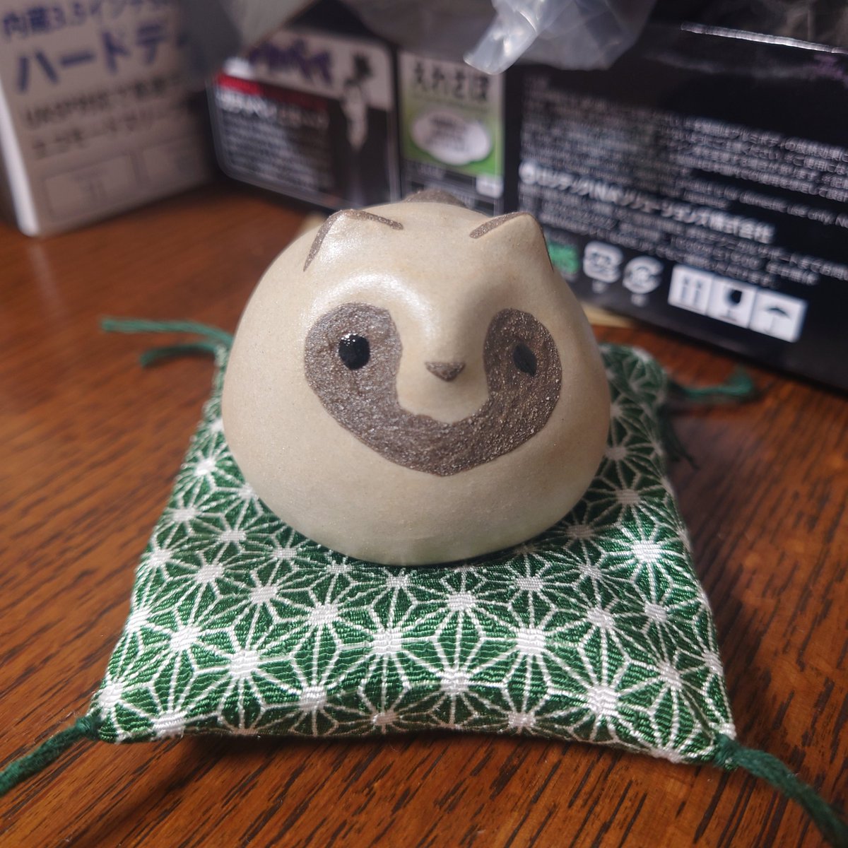 燒物 狸 アルパカ たぬき 古美術 古玩 木箱付 賞物 燒物 狸 アルパカ たぬき 古美術 古玩 木箱付 賞物