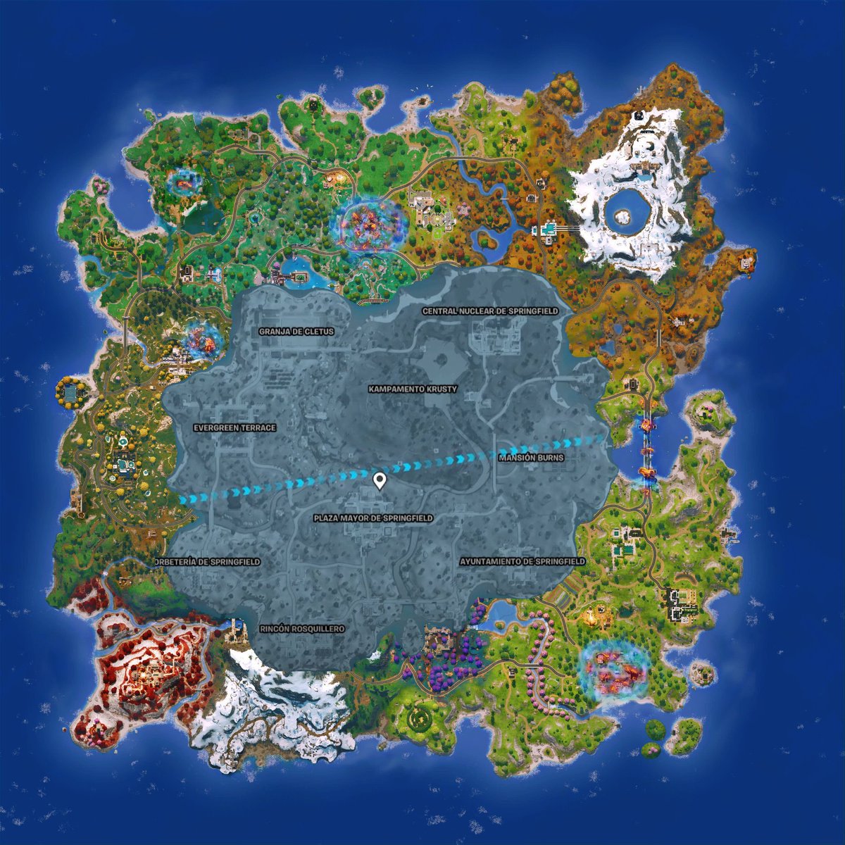 HoloFNBR's tweet photo. ESTIMATED SPRINGFIELD MAP SIZE COMPARED TO CHAPTER 6‼️👀 

#Fortnite 

-💫 https://t.co/RSPIsxnkyV
