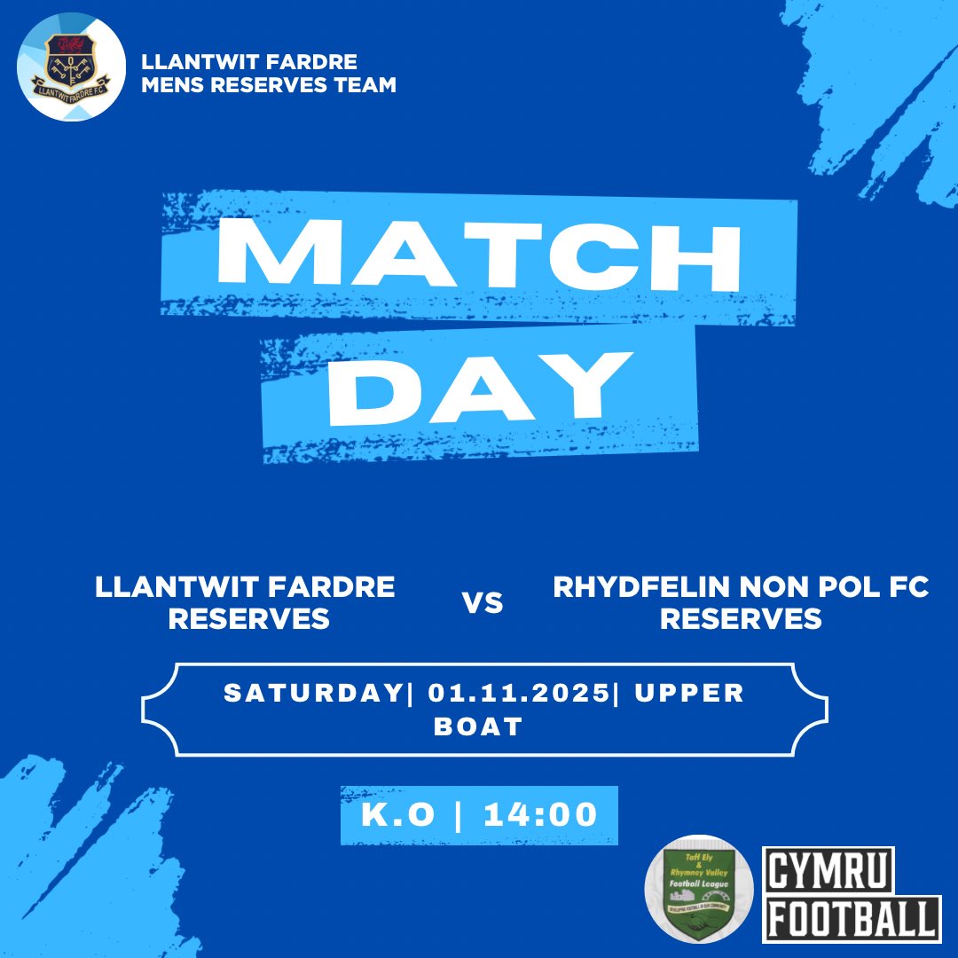 MATCH DAY HAS ARRIVED!

The Firsts are at home, reserves are away and many games across the junior section, therefore plenty of games to watch! Good luck everyone🔵

#VivaLaFardre #LlantwitFardreFC