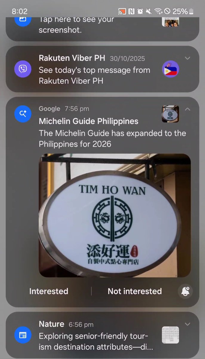 teachdiwa's tweet image. Here's what it looks like. When clicked, it leads to the last image. Haven't found how to disable or what it's called even. I'm logged into my account, so it got the topic from my Google Search history. I skipped the AI Overview result, but then still get this push notification.