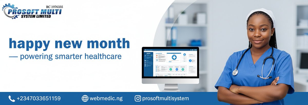 ProsoftSystem's tweet image. Happy New Month from WebMedic!
Efficiency saves lives. This month, choose smarter healthcare delivery through technology.
#prosoftmultisystem 
#webmedic 
#Prosoft 
#prosoftsystems
