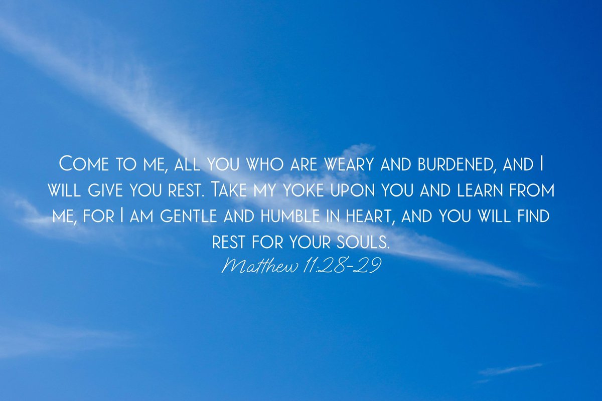Ruthiebaker19's tweet image. If you are feeling burdened, remember, Jesus’ burden is light. So the burden you are feeling is from the world. This doesn’t invalidate the burdens but helps us to remember where to find our comfort. 
Take heart 💙
#bible #hope #comfort #prayer #jesus #faith #christianity