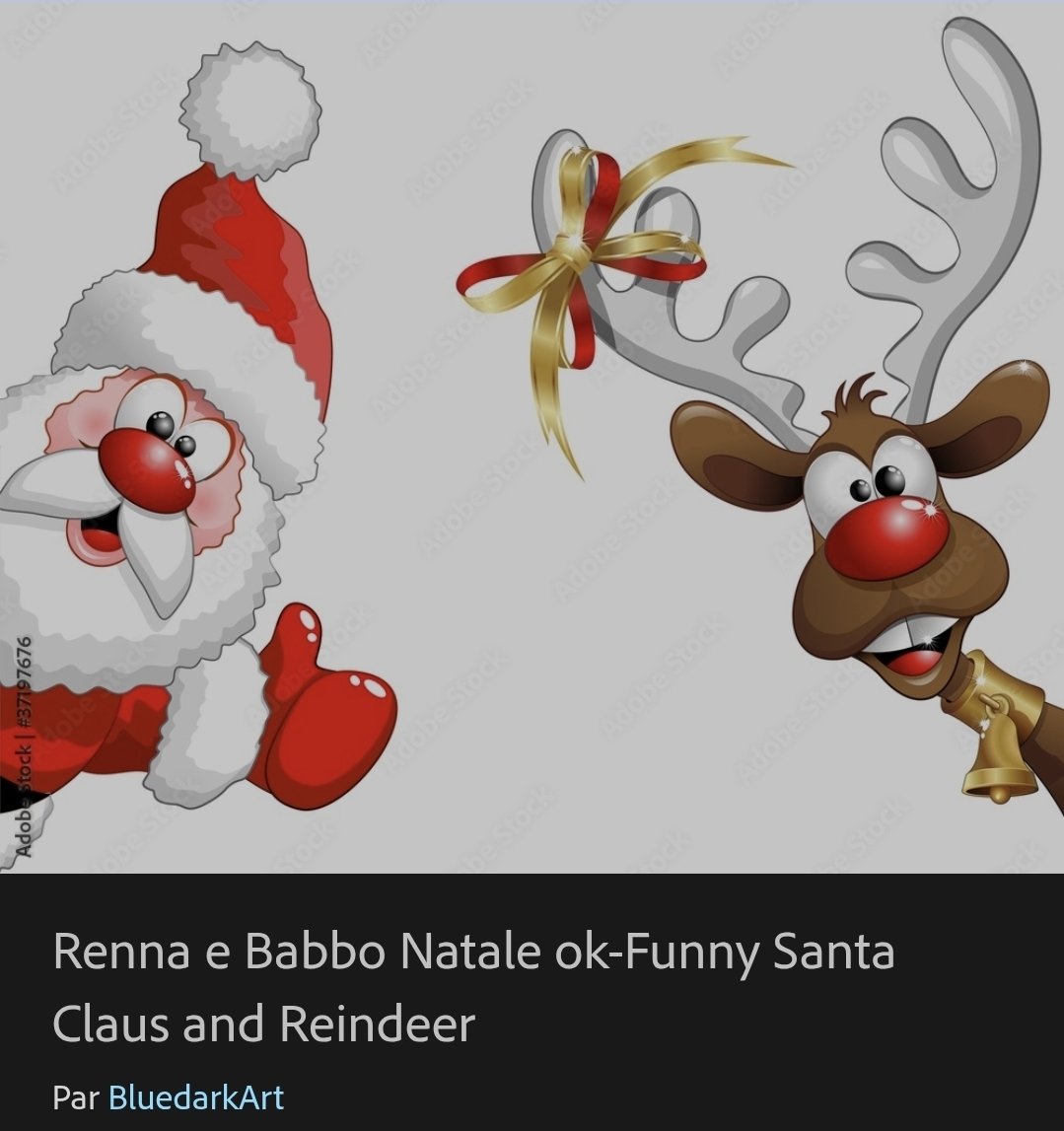Funny Santa and Reindeer Cartoon Characters Thumb up ● Vector Christmas Illustration ©️ #BluedarkArt #TheChameleonArt > 
stock.adobe.com/lu_fr/stock-ph…