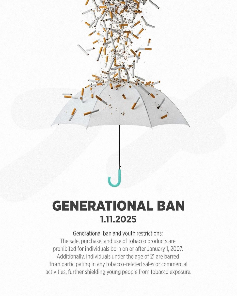 generational ban on tobacco Congratulations to all Maldivians. We are the first country in the world to  introduce a legal generational ban on smoking. Many nations have tried, but  pressure from smokers and tobacco companies has