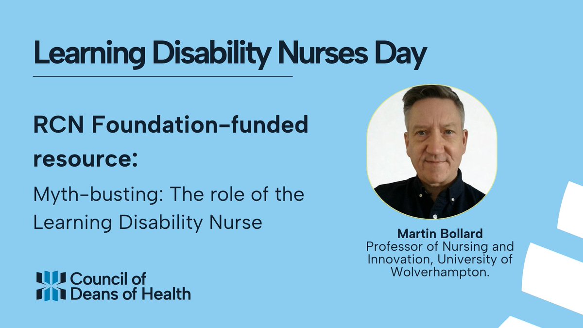 Today we are celebrating the incredible contribution of Learning Disability Nurses across the UK.

We are also sharing a new RCN Foundation–funded Myth-Busting Tool which aims to help articulate their role and the scope of care they provide: tinyurl.com/yfh484xt

#LDNurseDay