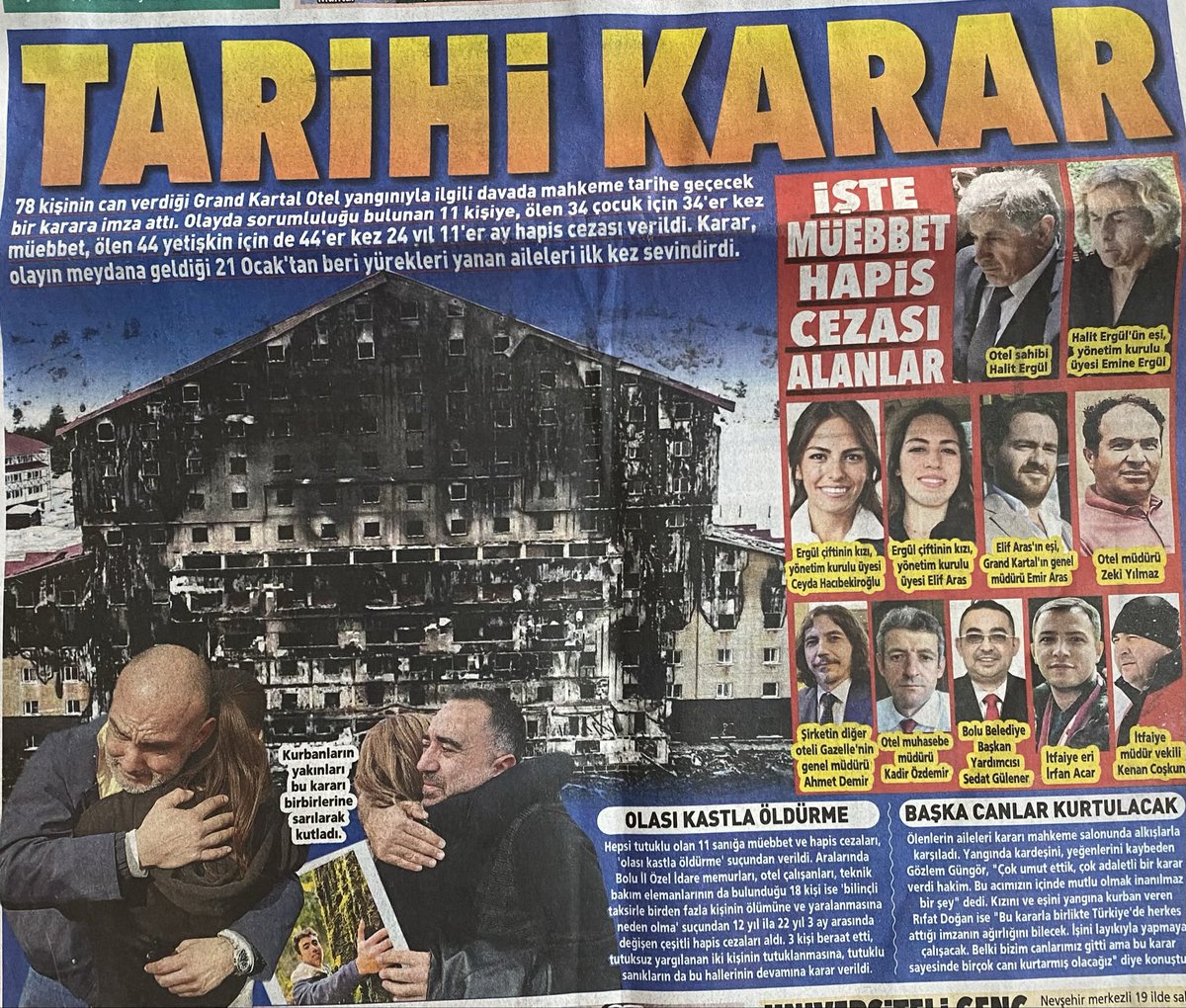 İnşallah bu karar bir şekilde bozulmaz. İnşallah bu karar terör gibi hertürlü AF'tan muaf olur. 
İnşallah bu karar emsaliyet olur ve emsaliyetini korur. 
İnşallah bu karadan sonra bir daha kurumlara ve makamlara liyakatsiz dayıoğulları, çocuklar, yengeler, METRESLER oturtulmaz.